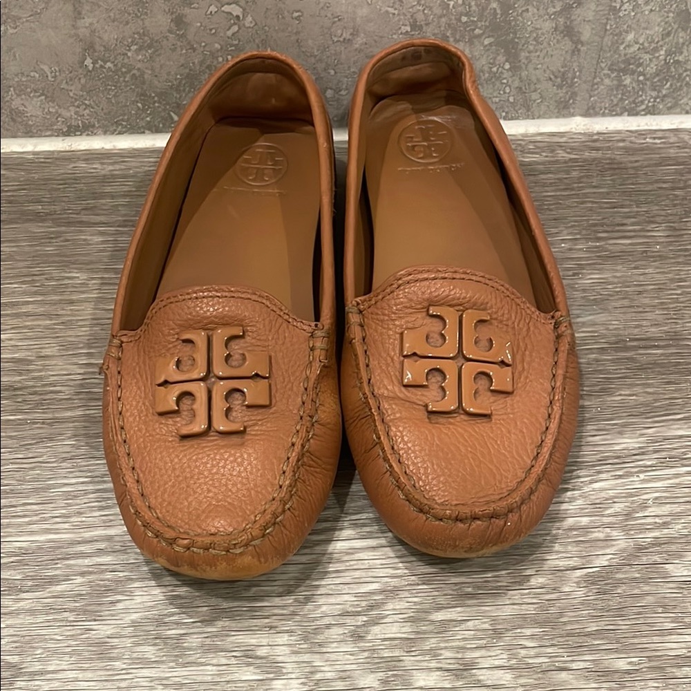 Tory Burch Tan Leather Loafers
